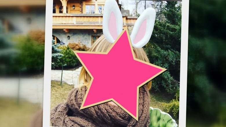 Agnieszka Szulim w stroju zająca