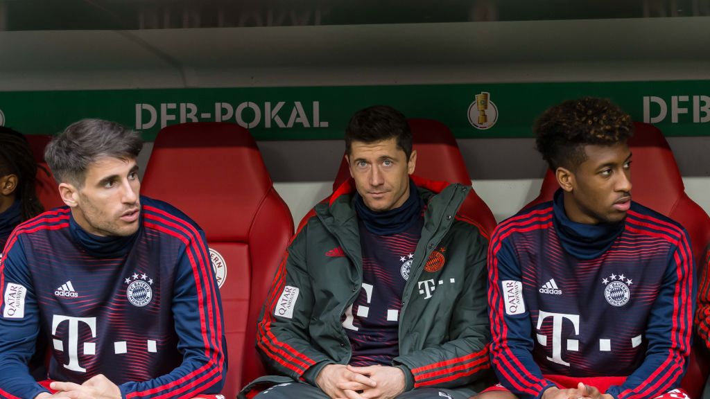 Getty Images / TF-Images / Na zdjęciu: Robert Lewandowski (w środku), Kingsley Coman (z prawej)