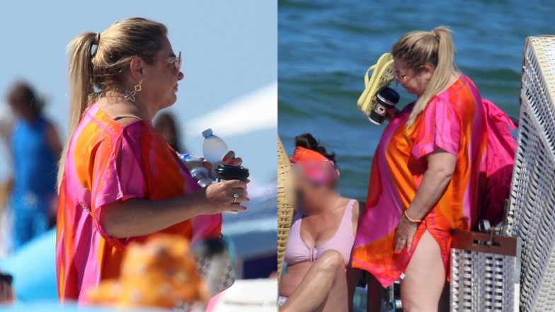 Katarzyna Niezgoda wypoczywa na plaży w Juracie