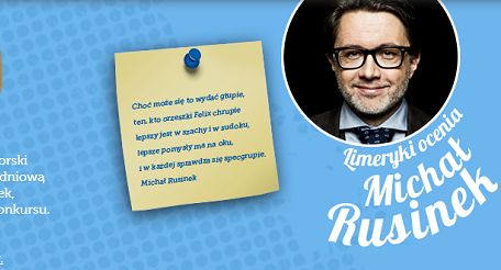 Żarty i kpiny z limeryków Michała Rusinka promujących orzeszki Felix