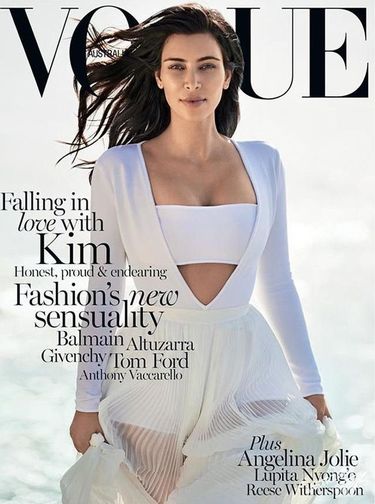 Kim Kardashian na okładce Vogue
Fot. screen z Vogue
