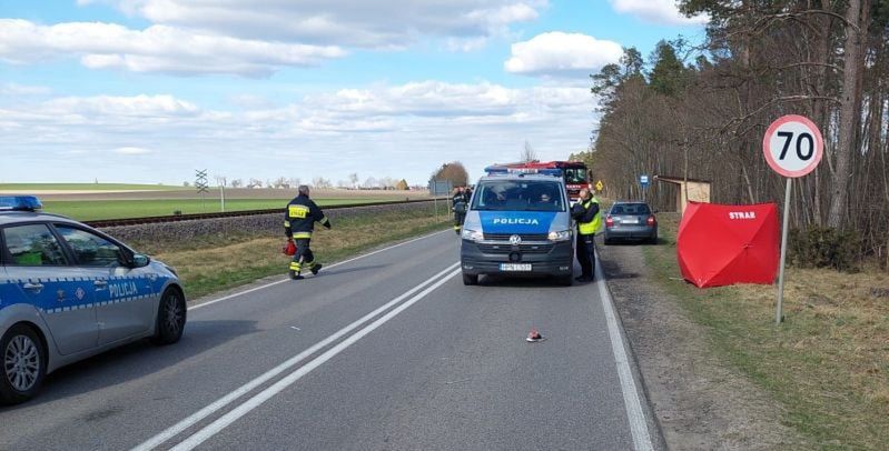 Tragiczny wypadek w Żabnie niedaleko Chojnic 