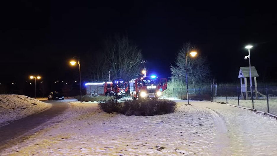 strażackie zdjęcie z miejsca zdarzenia