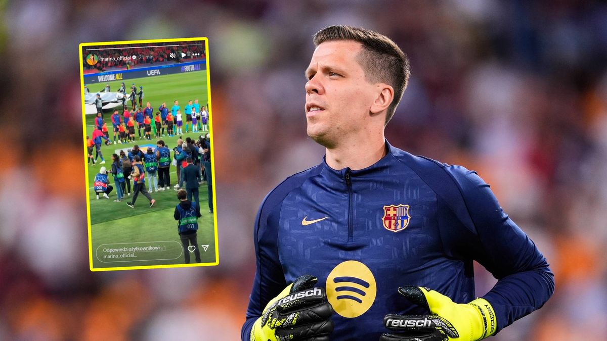 Getty Images / Joaquin Corchero/Europa Press oraz Instagram/Marina Łuczenko / Na zdjęciu: Wojciech Szczęsny i film Mariny Łuczenko