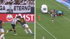 Chwile grozy. Nieprzytomny upadł na murawę