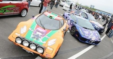 Gallardo, M5 i Lancia Strados w stylu mangi