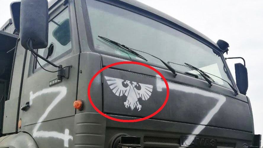 Tajemniczy symbol na rosyjskiej ciężarówce