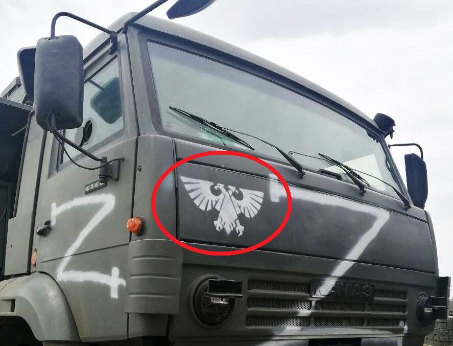 Tajemniczy symbol na rosyjskiej ciężarówce