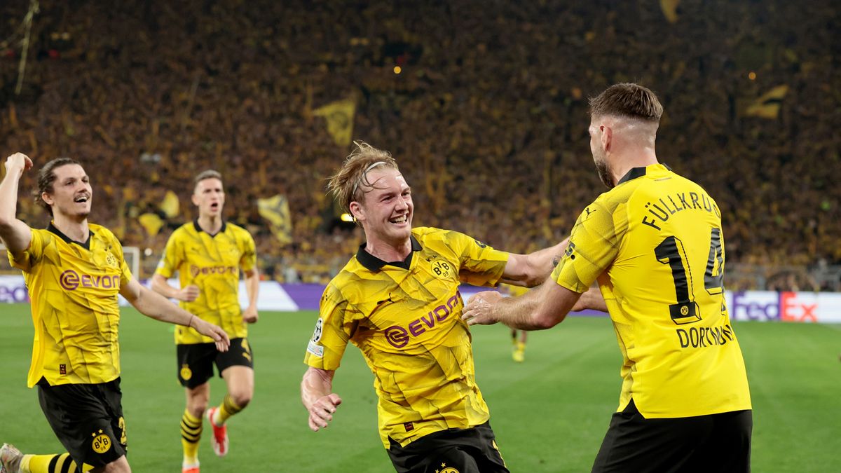 La alegría de los jugadores del Borussia Dortmund