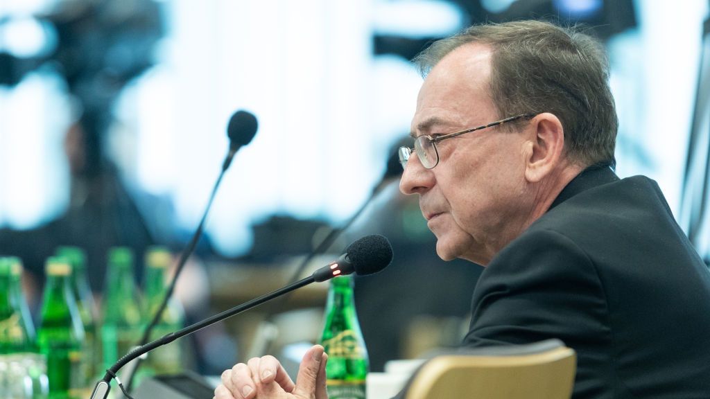 Polish Visa Corruption Scandal
Mariusz Kaminski, the former Polish Minister of Internal Affairs, is attending a hearing in front of the special parliamentary committee on the EU entry visa corruption scandal in Warsaw, Poland, on April 22, 2024. (Photo by Foto Olimpik/NurPhoto via Getty Images)
NurPhoto
nurphoto, general news, mariusz kaminski, polish minister of internal affairs, hearing, special parliamentary committee, eu entry visa, corruption scandal, april 22, foto olimpik, investigation, visa policy, ethics, oversight, accountability, immigration, law enforcement, parliamentary inquiry, official misconduct, internal affairs, border control, legislative body, transparency, legal proceedings, political corruption, visa regulations.