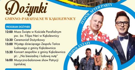 Dożynki w Kąkolewnicy 2024. Wystąpią: After Party i Extazy. Zobacz godzinowy program