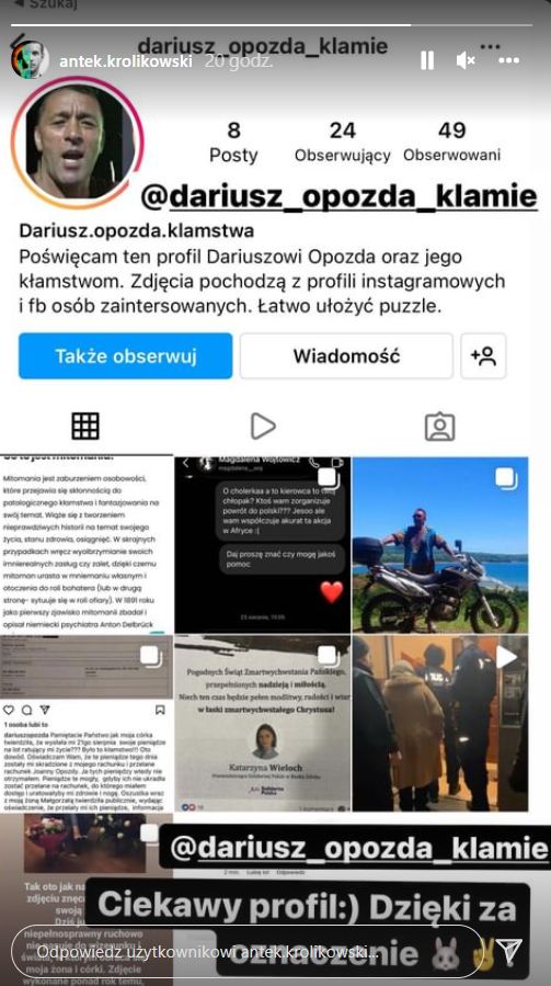 Antoni Królikowski walczy z teściem Dariuszem Opozdą