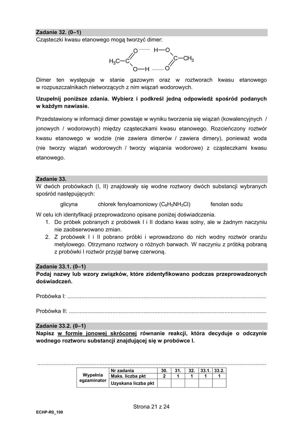 Matura z chemii 2021 - arkusze CKE