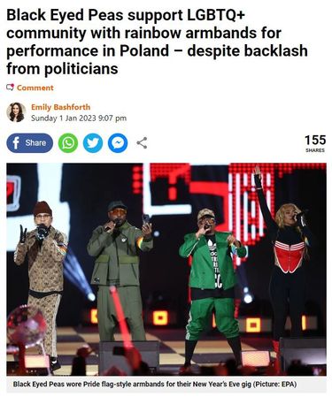 Nagłówki zagranicznych mediów o występie Black Eyed Peas w Zakopanem