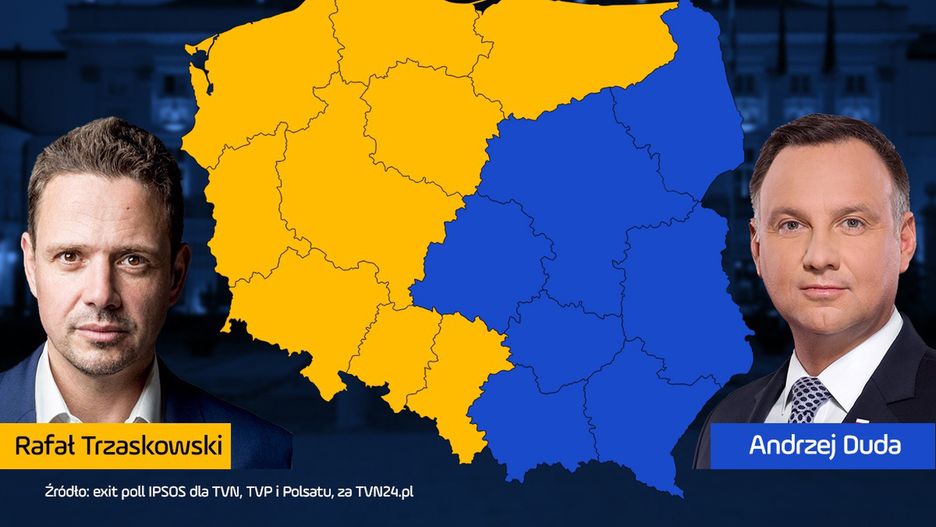 Wyniki wyborów 2020. Rafał Trzaskowski przegrywa na Mazowszu
