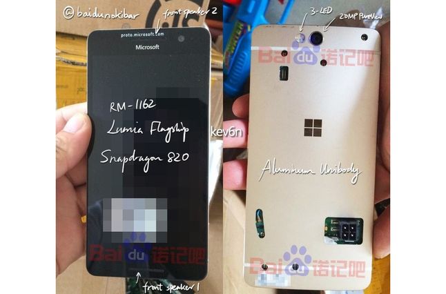 Prototyp modelu Lumia 960