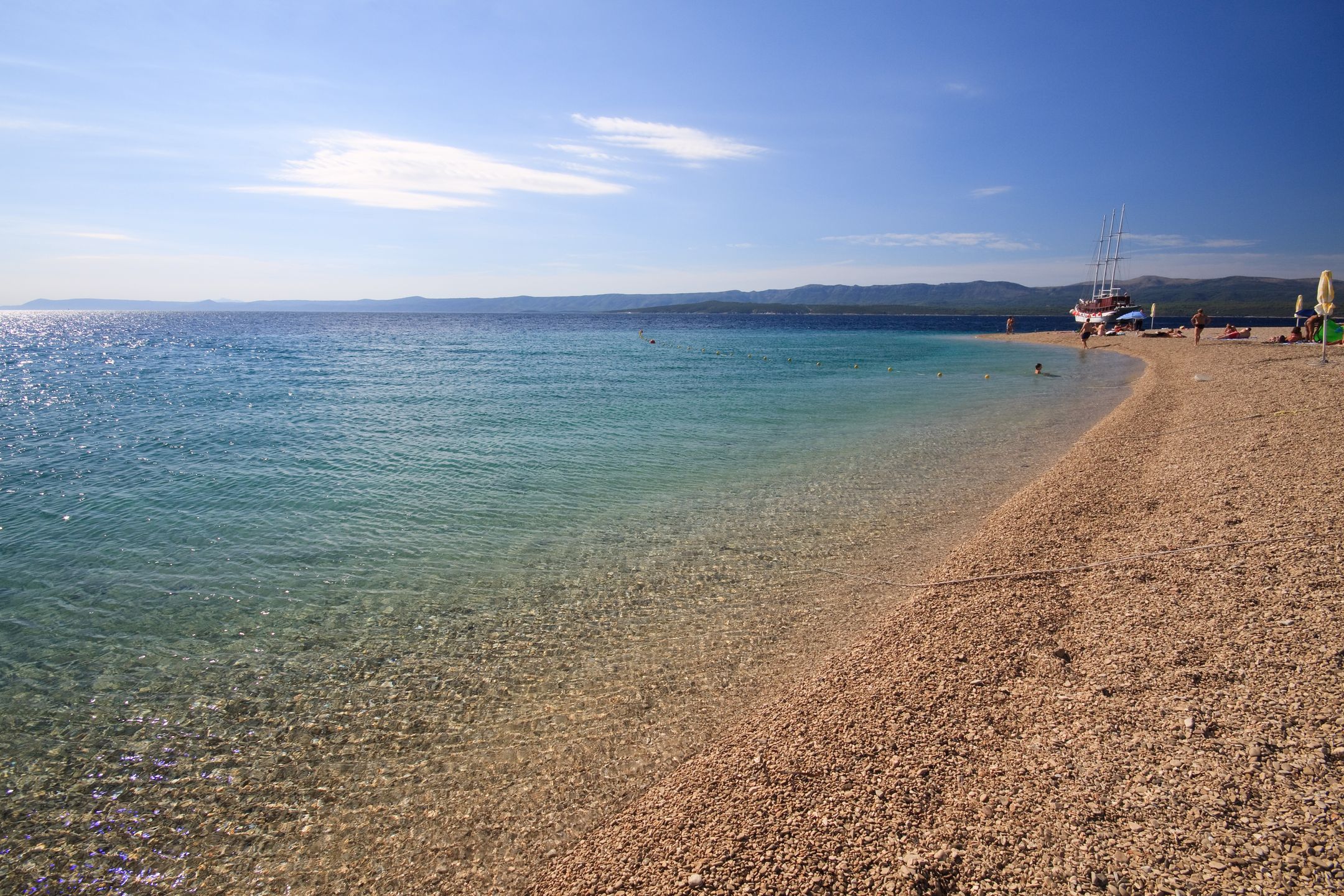 Zlatni rat robi mniejsze wrażenie z lądu niż z lotu ptaka