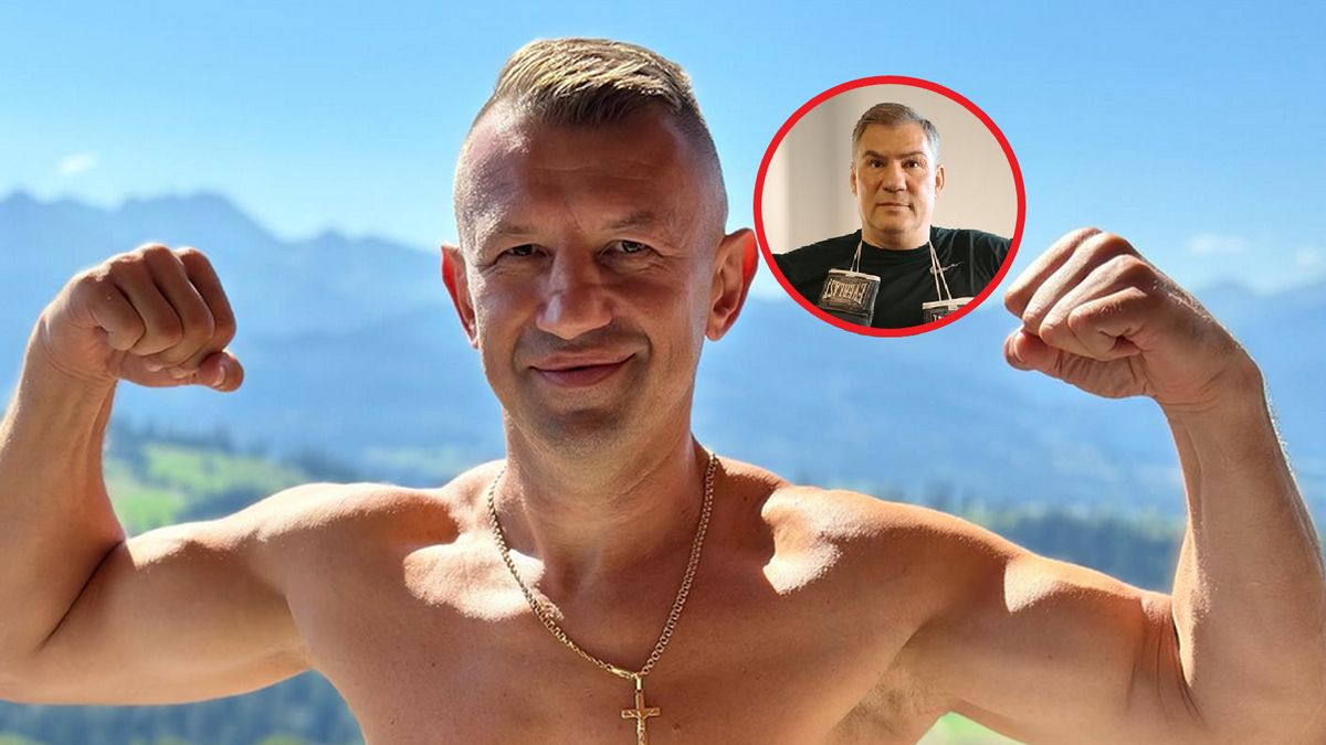 Na zdjęciu Tomasz Adamek. W "ramce" Dariusz Michalczewski