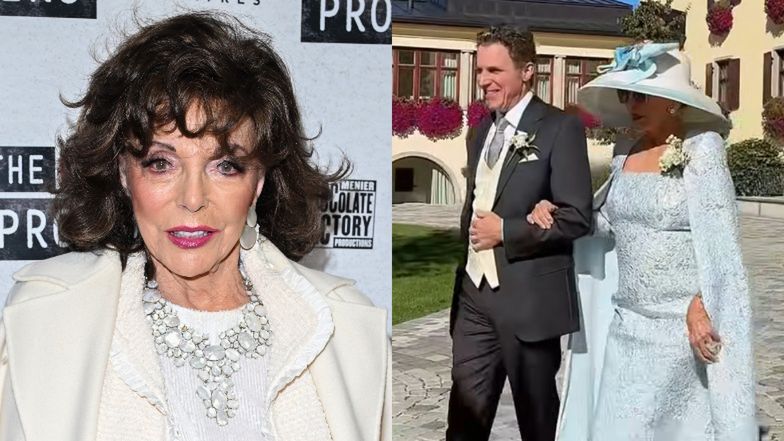 92-letnia Joan Collins poprowadziła syna do ołtarza