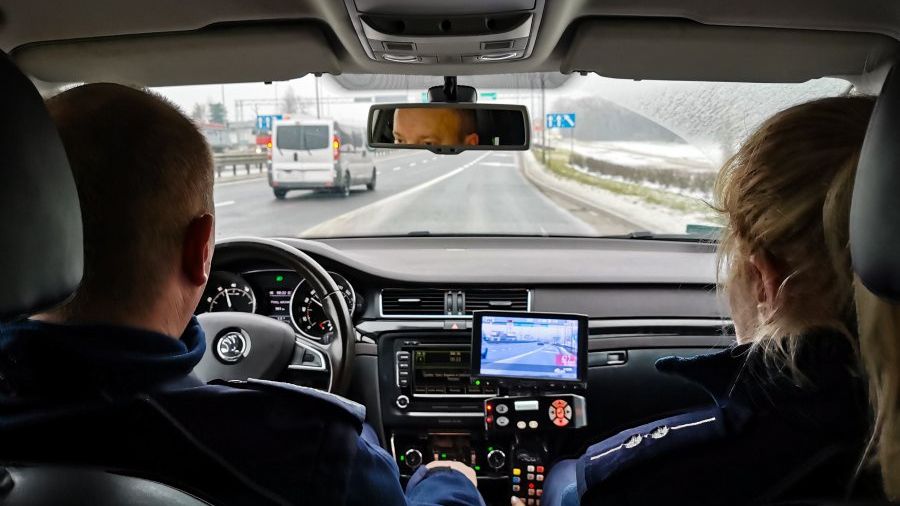 Radiowóz z wideorejestratorem