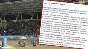 Żużel. PGE Ekstraliga wystosowała przeprosiny. "Sytuacja ta nie powinna mieć miejsca"