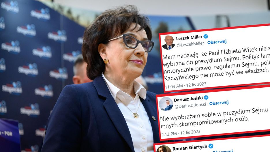 Miejsce w prezydium Sejmu dla Elżbiety Witek budzi kontrowersje