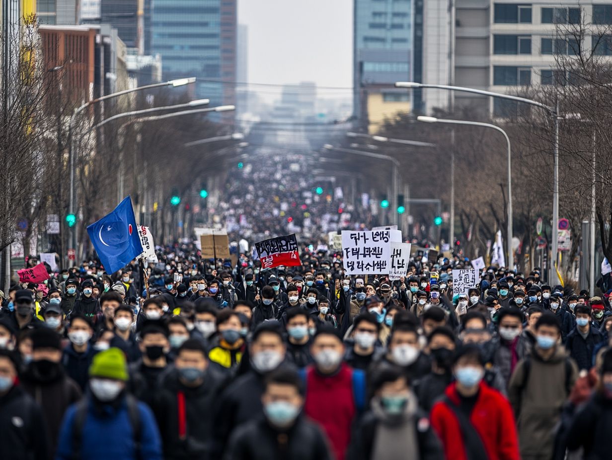 protesty w Korei Południowej 