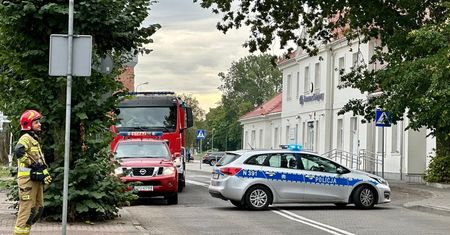 Ewakuacja w centrum Władysławowa. Zagrożone były szkoła i dworzec