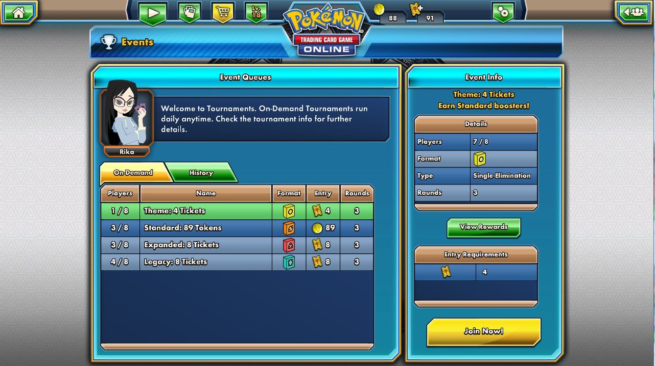 Eventy w poszczególnych formatach talii