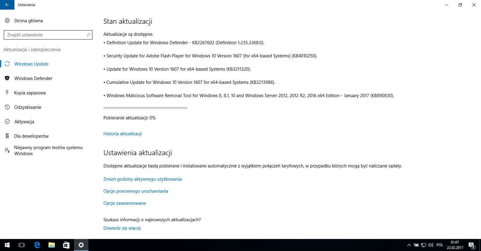 Wśród licznych aktualizacji tego niewłączanego jakiś czas systemu Windows – KB4010250 z łatką dla Flash Playera