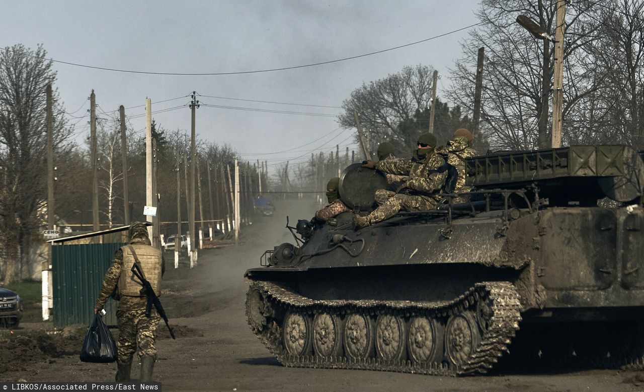 Ukraińscy żołnierze w okolicach Bachmutu