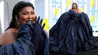 MTV Video Music Awards 2022. Lizzo zadaje szyku w atramentowej sukni przypominającej worek na śmieci (ZDJĘCIA)