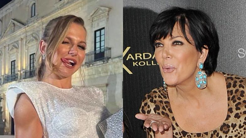 Anna Lewandowska CICHACZEM nagrywa Kris Jenner na afterze po pokazie Dolce&Gabbana (FOTO)