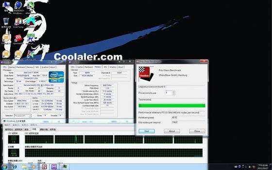 wydajność procesora Intel Core i7 3930K w aplikacji Fritz Chess Benchmark