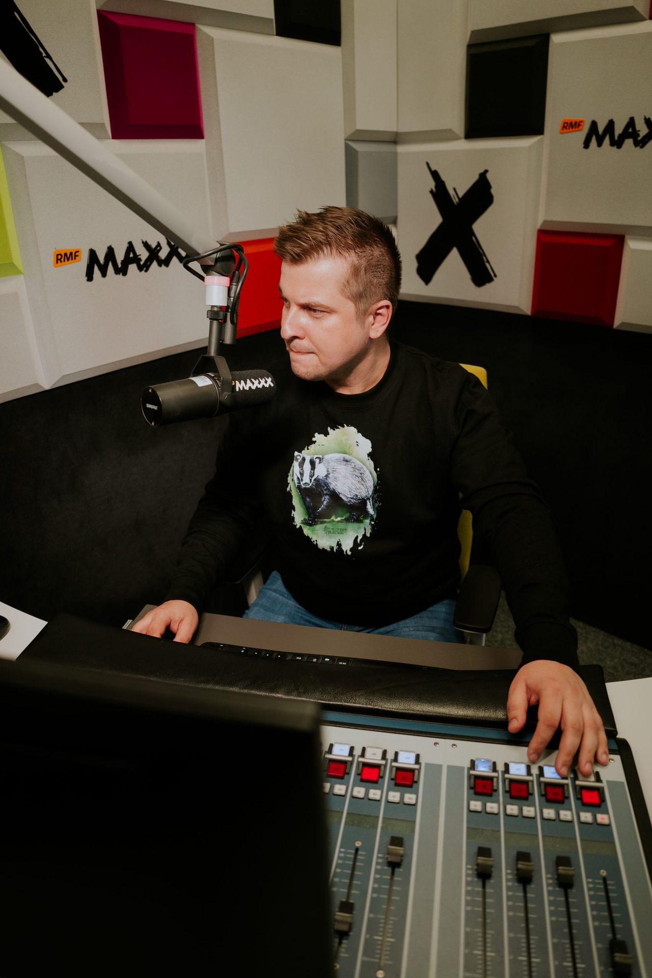 Dawid Miązek w pracy