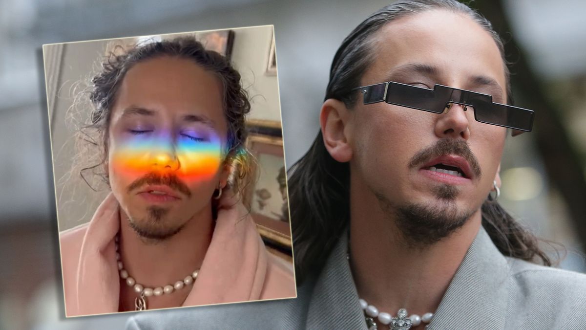 Michał Szpak z tęczą na twarzy (fot. KAPiF, Instagram)