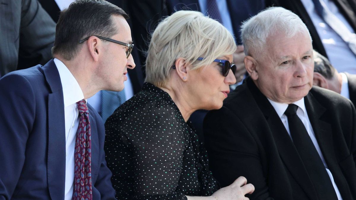 Mateusz Morawiecki, Julia Przyłębska i Jarosław Kaczyński