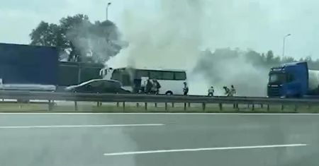 Małopolska. Pożar autokaru z wycieczką szkolną. Ewakuowano pasażerów
