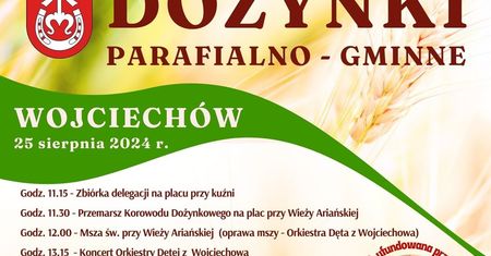 Dożynki w Wojciechowie 2024. Gwiazdą imprezy Ela Kliś. Zobacz godzinowy program