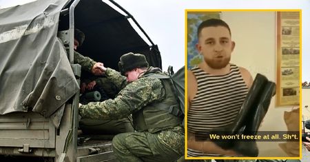 Rosjanin otworzył paczkę od władz i zrzedła mu mina. Nagranie