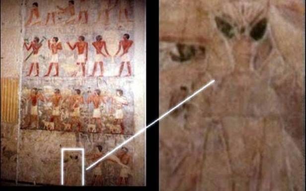 Kosmita uwieczniony na starożytnym malowidle?