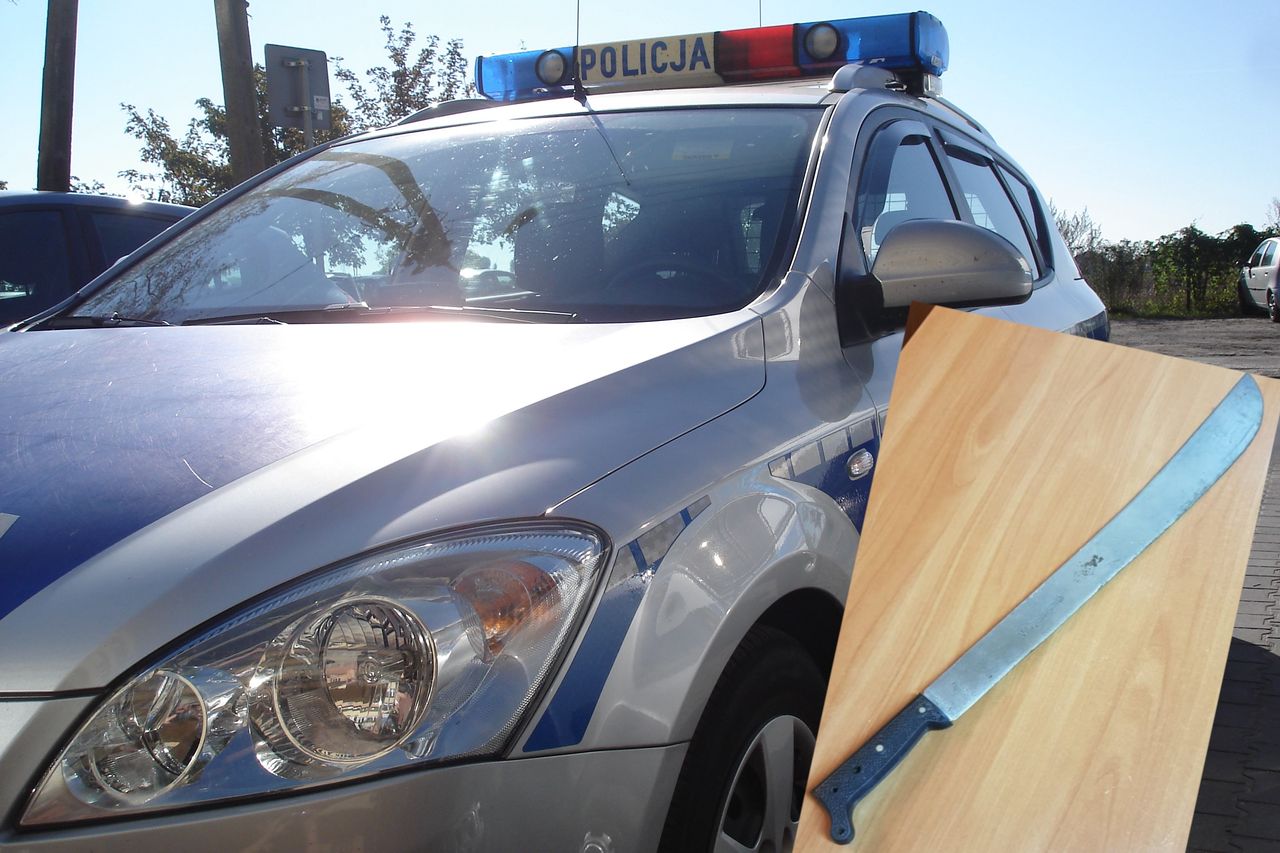 Łódź. Stał z maczetą i groził, że zabije kierowcę autobusu (Fot.: policja.gov.pl)