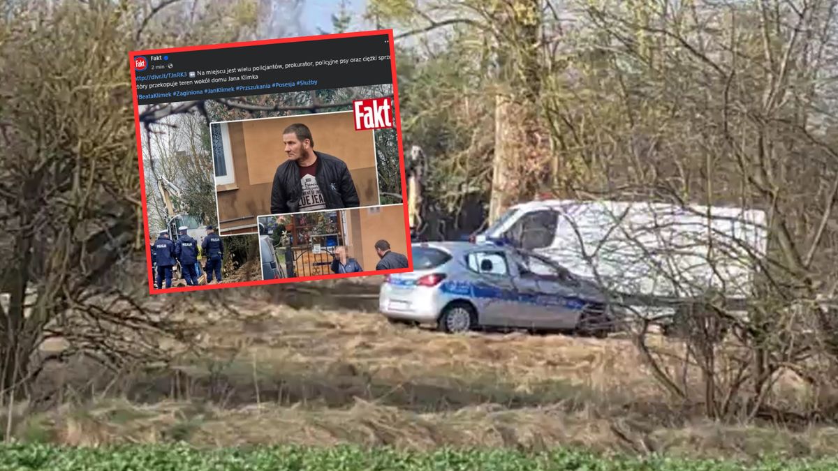 Policja przeczesała posesję Jana Klimka 