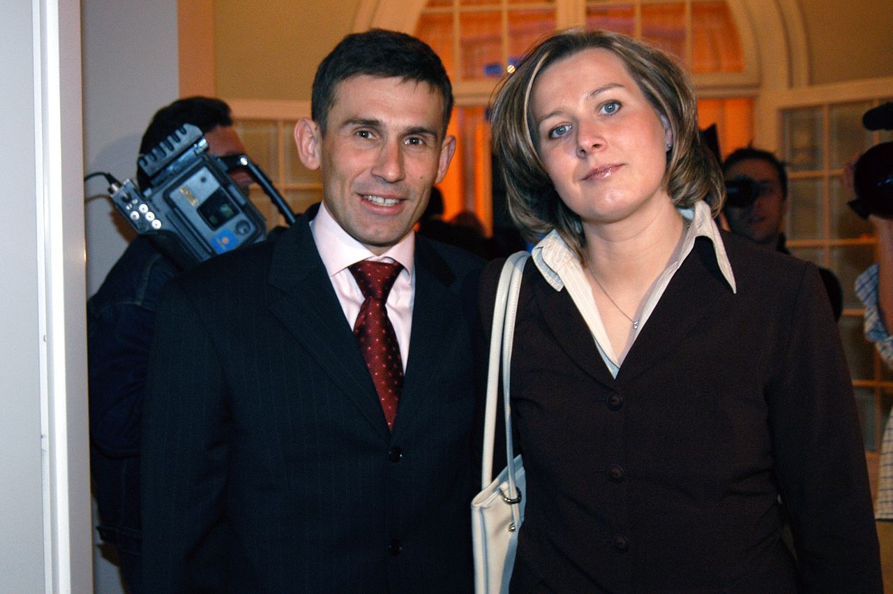Robert Korzeniowski z żoną Agnieszką, 2004