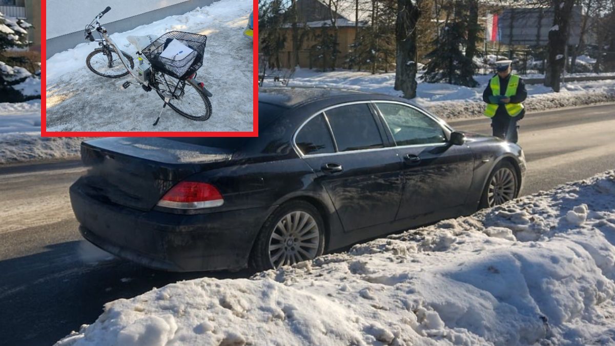 88-letni rowerzysta trafił do szpitala