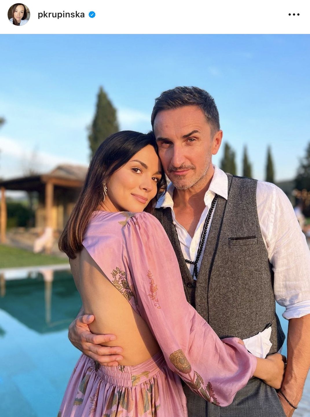 Krupińska z mężem na drugim ślubie Lewandowskich