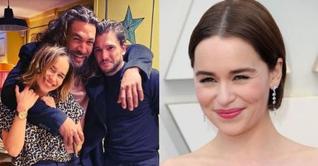 "Gra o tron". Emilia Clarke świętuje 33. urodziny. Towarzyszyli jej Kit Harington i Jason Momoa (FOTO)