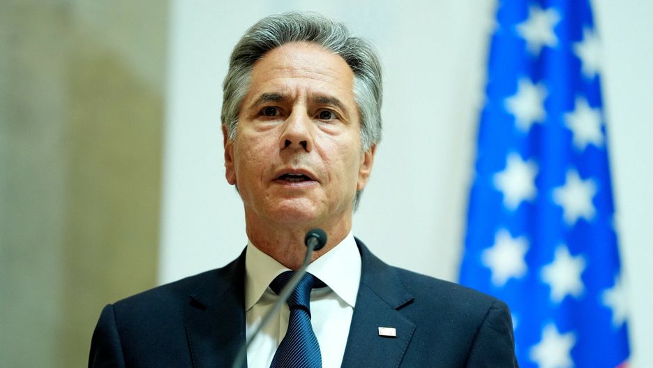 Temporary
US Secretary of State Antony Blinken addresses a press conference at the Ministry of Foreign Affairs in Kyiv, on September 11, 2024, amid the Russian invasion on Ukraine. US Secretary of State Antony Blinken on September 11, 2024, announced $717 million in new economic and humanitarian assistance for Ukraine, including new support for the country's energy as Russia hits infrastructure. (Photo by Mark Schiefelbein / POOL / AFP)
MARK SCHIEFELBEIN