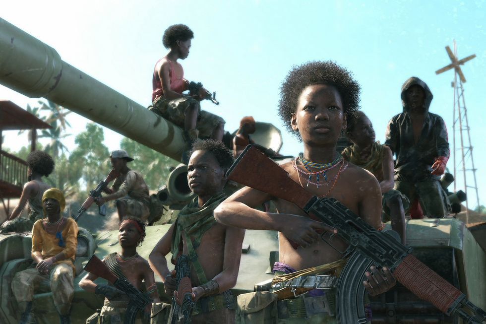 Ten screen z gry potraktowano jak zdjęcie z afrykańskiego konfliktu