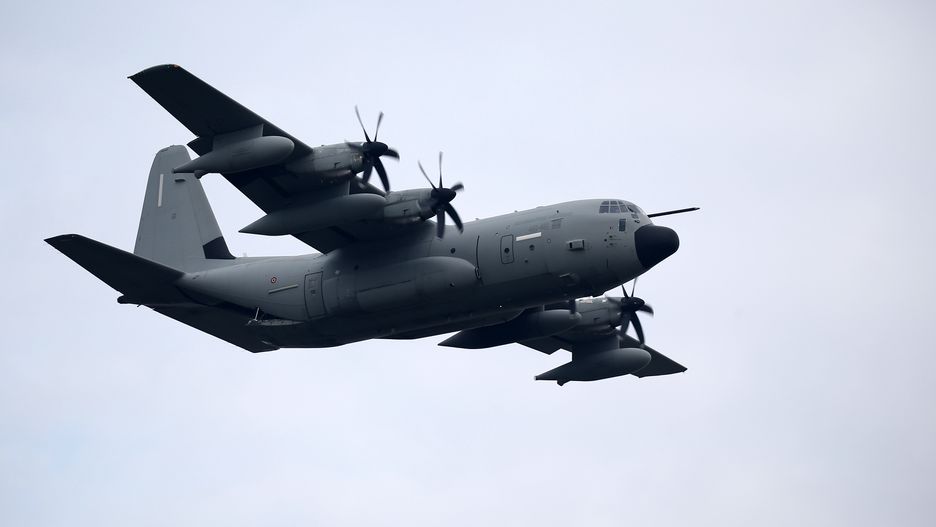 LINATE AIRPORT, MILAN, ITALY - 2019/10/13: Lockheed Martin C-130J of Italian Air Force during the Linate Air Show 2019. (Photo by Marco Canoniero/LightRocket via Getty Images)